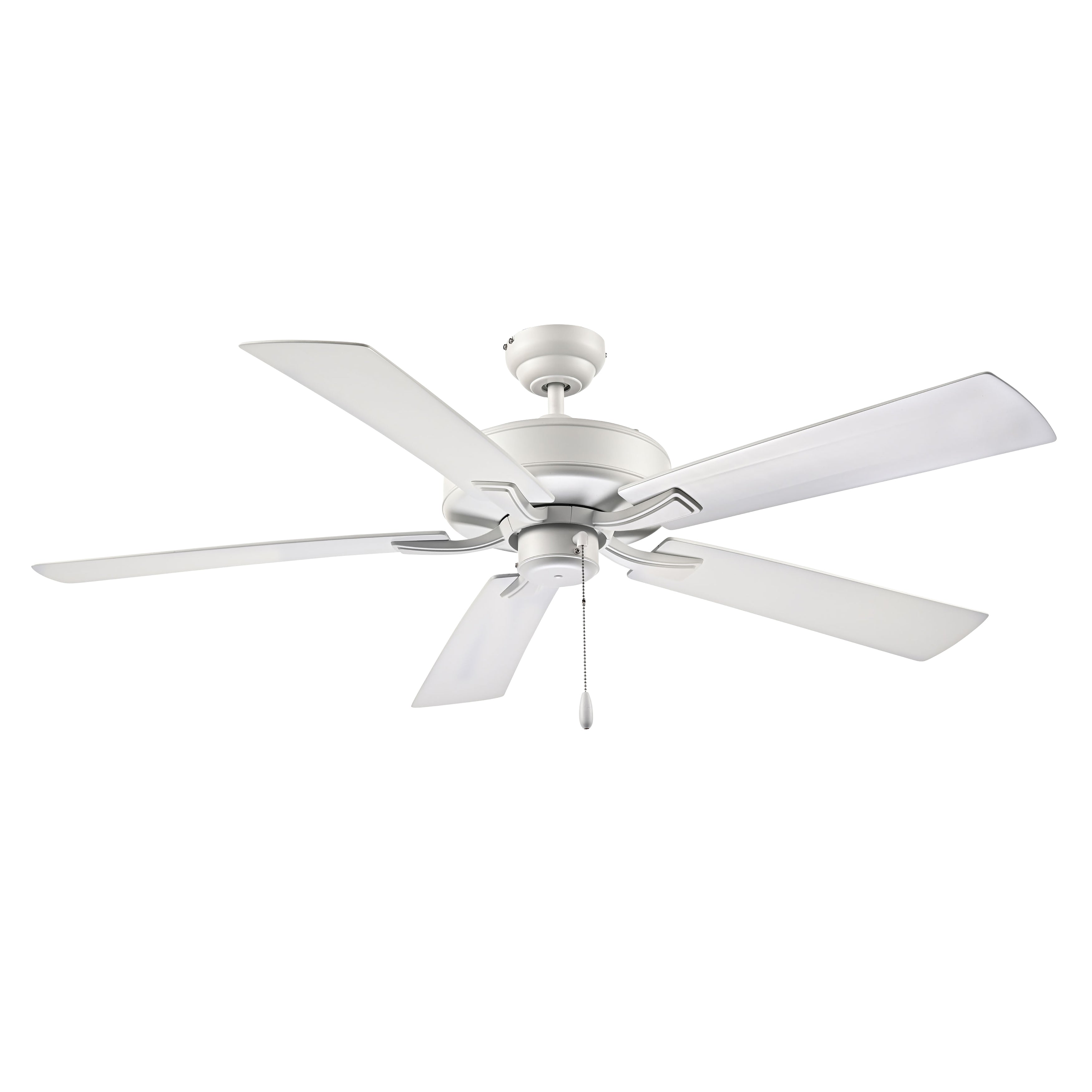 52 Inch Velbreeze AC Matte White Outdoor Ceiling Fan 5-Blade