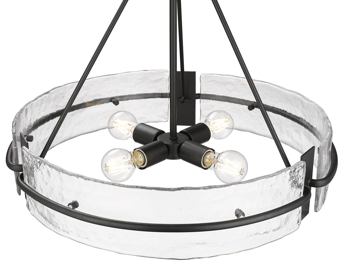 19.75'' Rezi Matte Black 4 Light Pendant