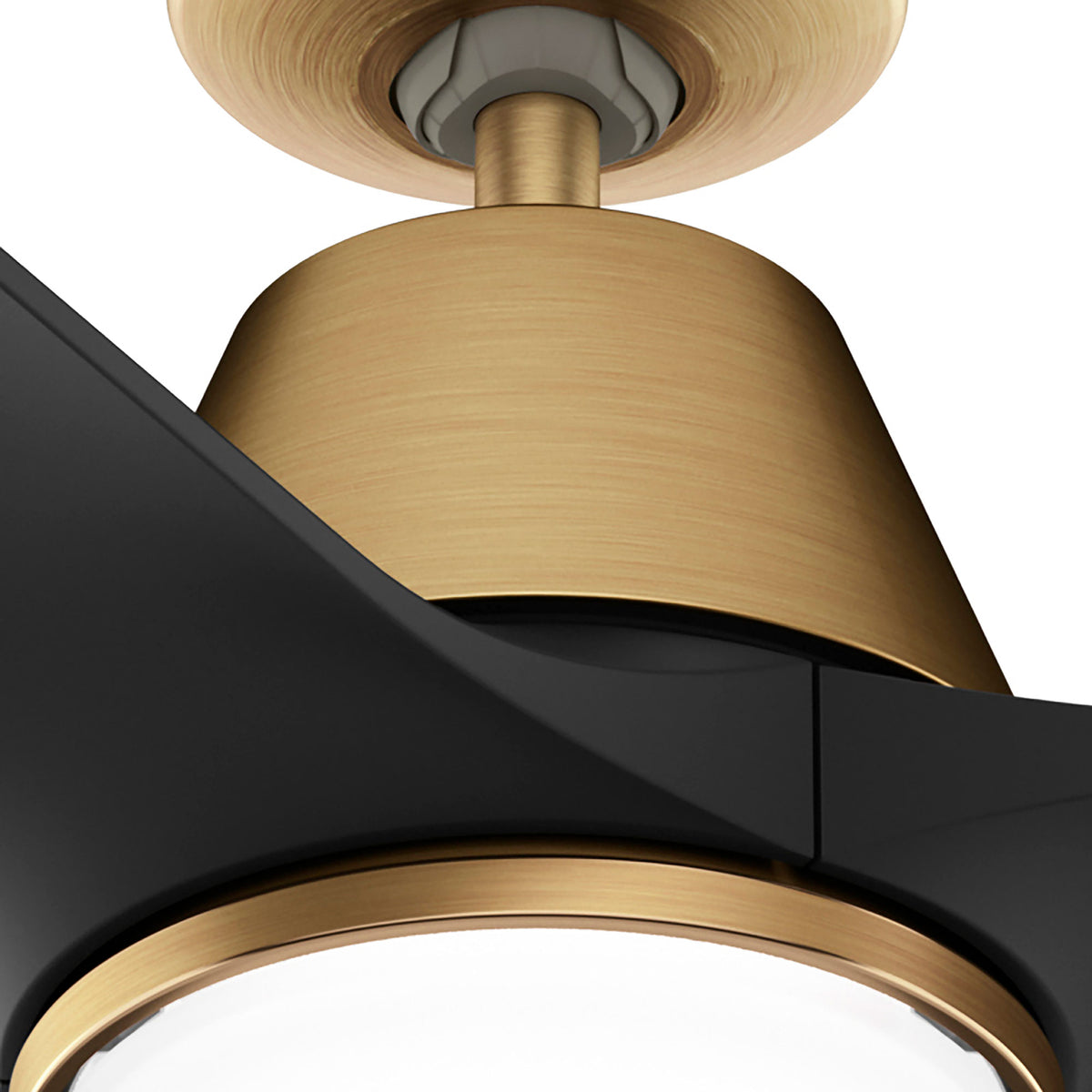52 inch Aeronaut Wi-Fi ENERGY STAR® Luxe Gold Damp Rated Ceiling Fan with LED Light Kit and Handheld Remote