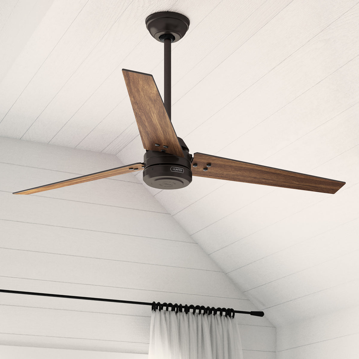 60 inch Cassius ENERGY STAR® Premier Bronze Damp Rated Ceiling Fan and Wall Control