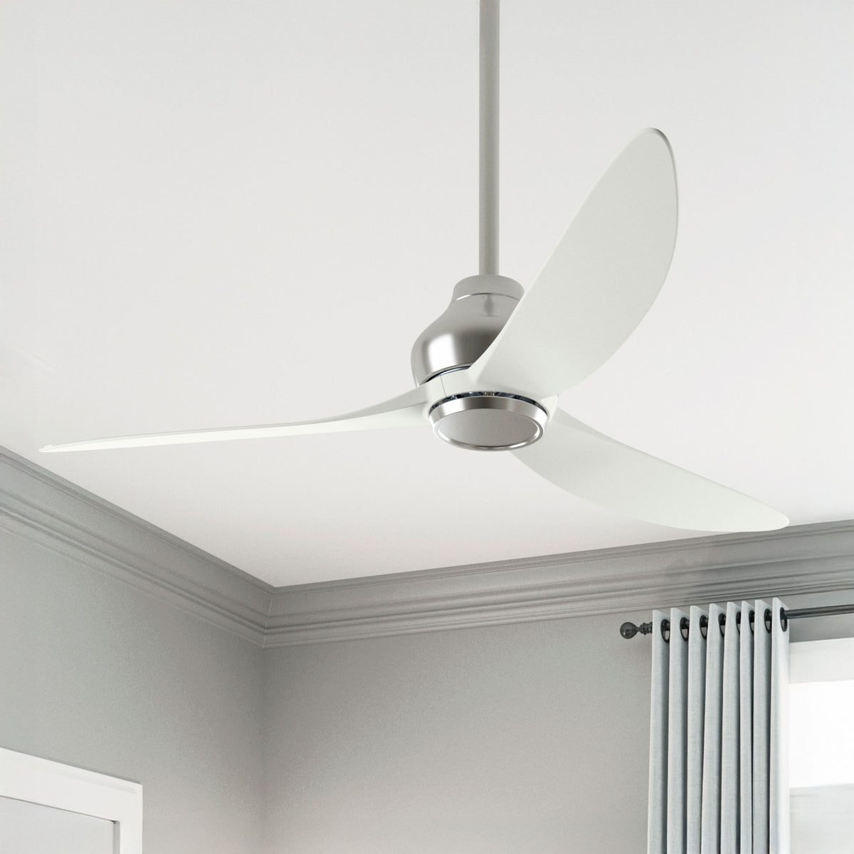 Casablanca 52 inch Eyla ENERGY STAR® Brushed Nickel Ceiling Fan and Wall Control and Handheld Remote