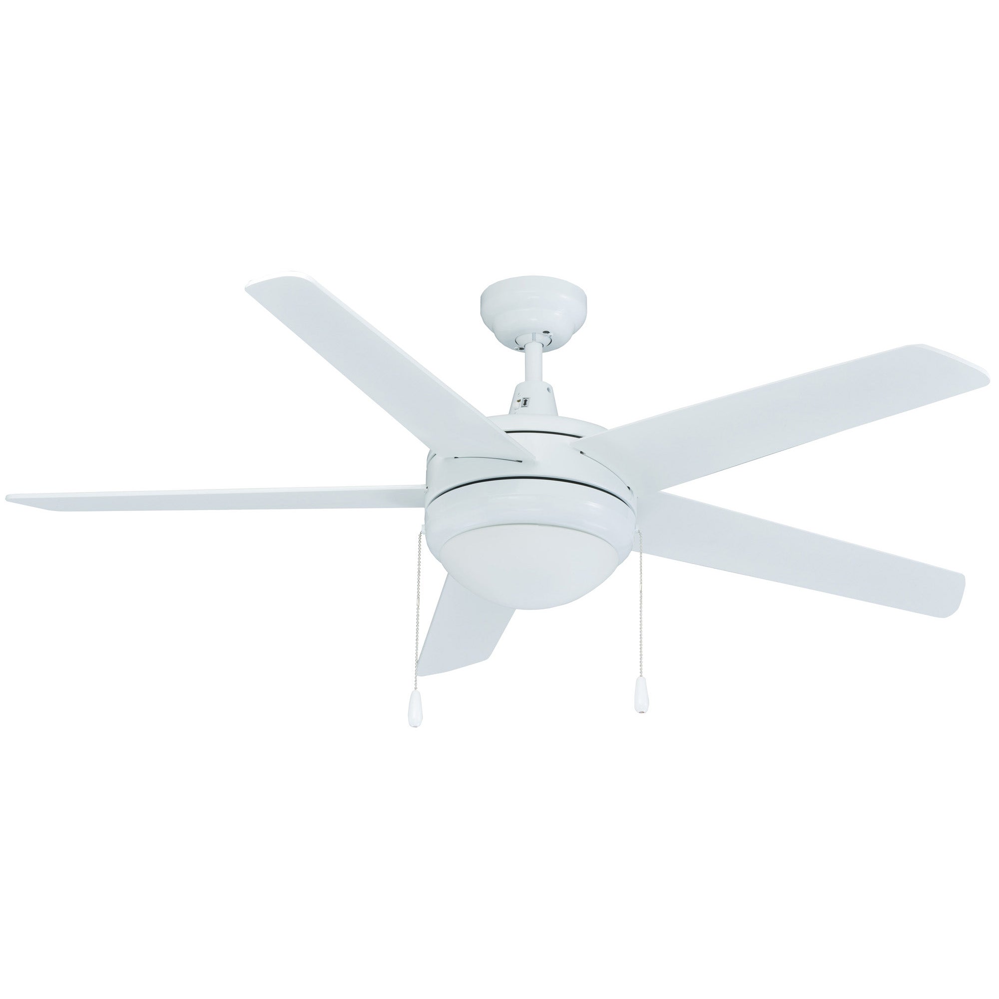 50 Inch Mirage AC White Indoor Ceiling Fan 5-Blade Reversible