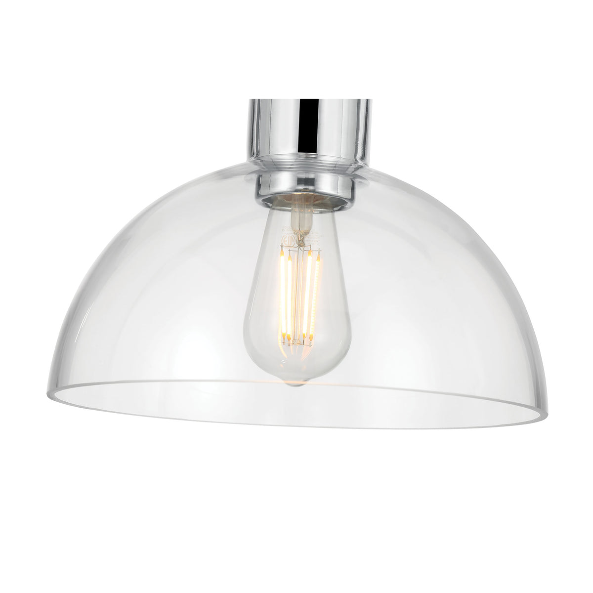 9'' Knightsdale ChromeClear 1 Light Semi-Flush Mount
