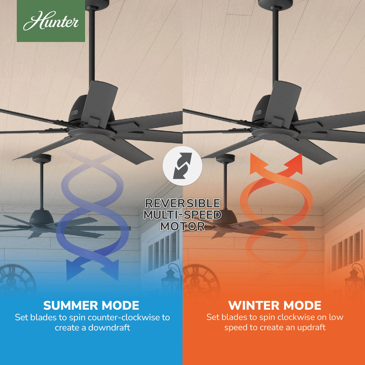 60 inch Downtown ENERGY STAR® Matte Black Damp Rated Ceiling Fan and Wall Control