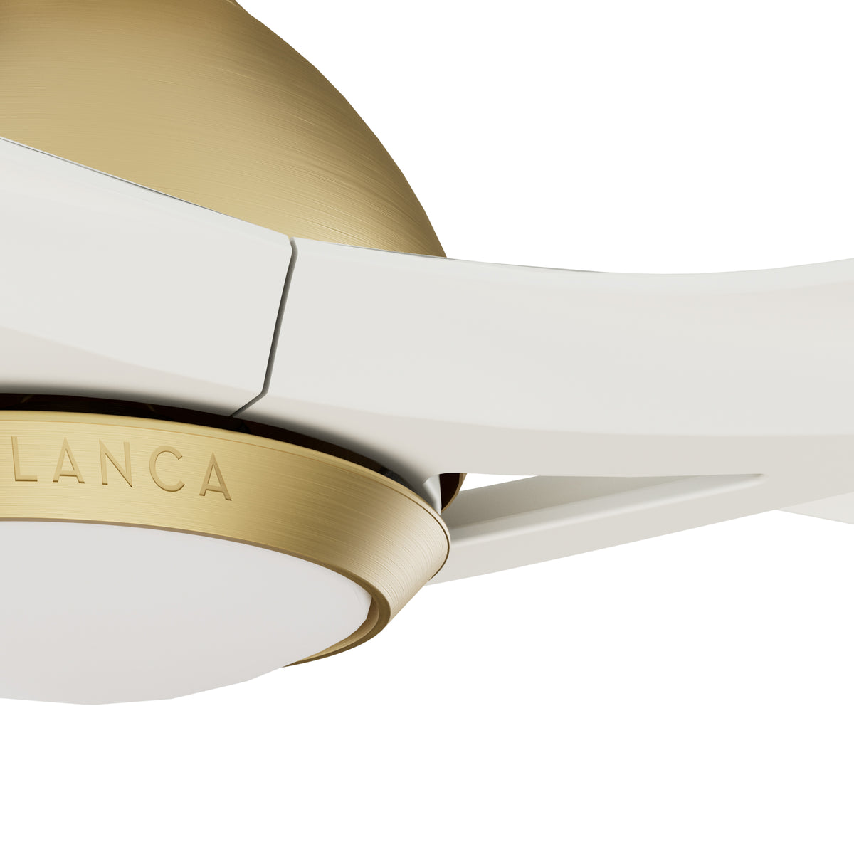 Casablanca 54 inch Elise ENERGY STAR® Alturas Gold Damp Rated Ceiling Fan with LED Light Kit and Wall Control and Handheld Remote