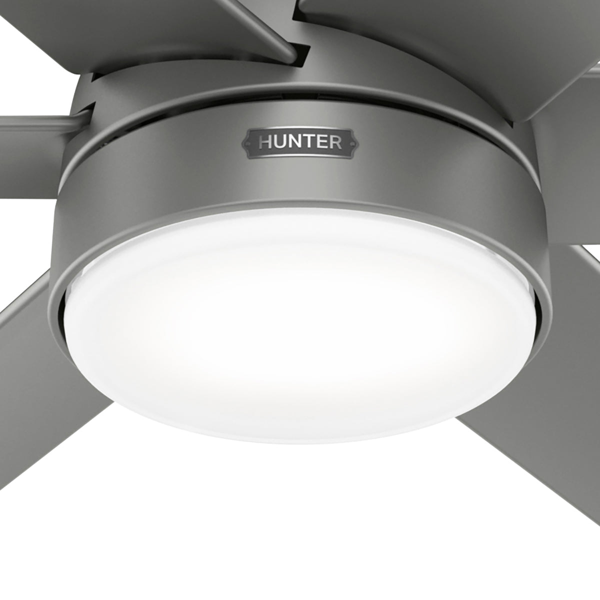 60 inch Skysail ENERGY STAR® Matte Silver WeatherMax Indoor / Outdoor Ceiling Fan with LED Light Kit and Wall Control