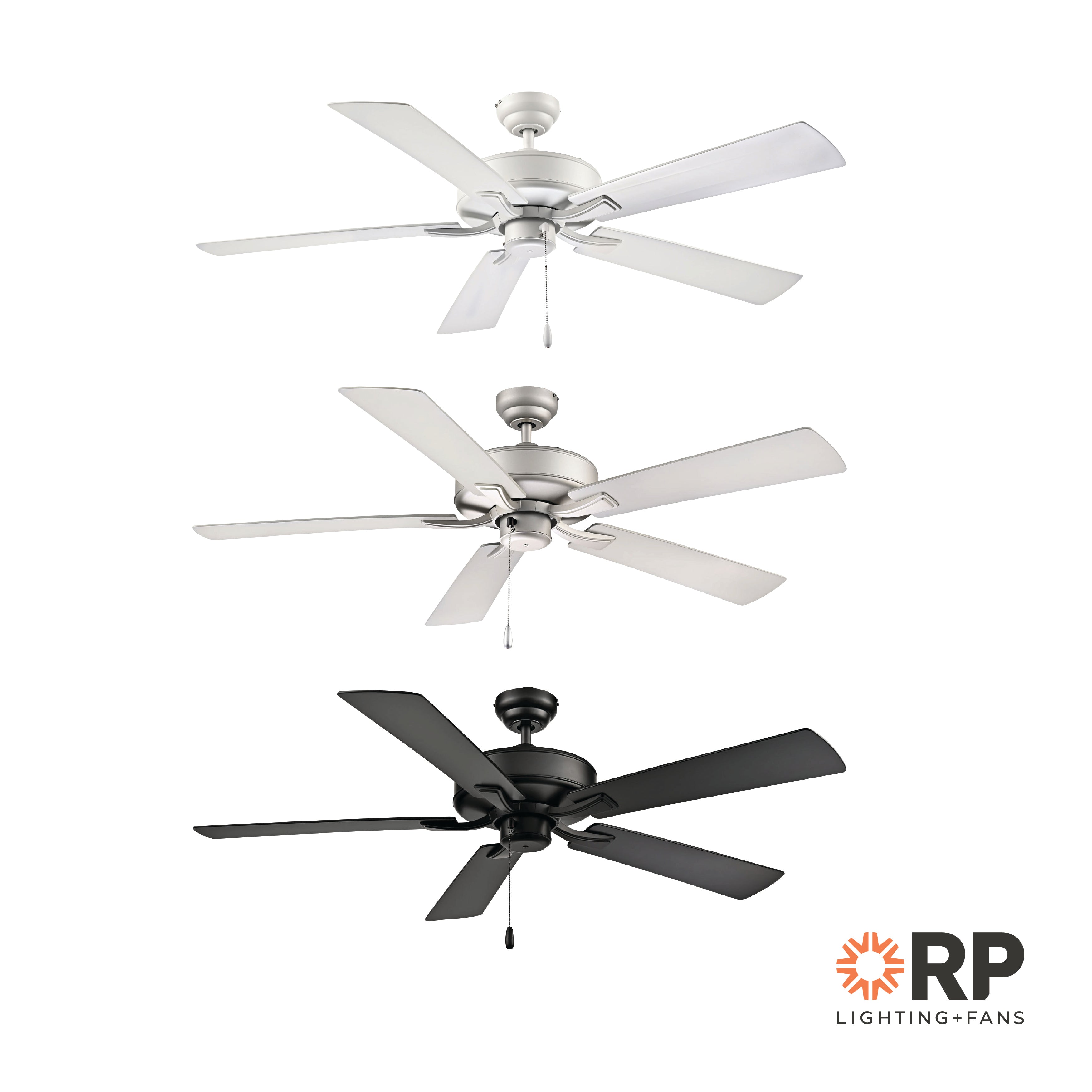 52 Inch Velbreeze AC Brushed Pewter Outdoor Ceiling Fan 5-Blade