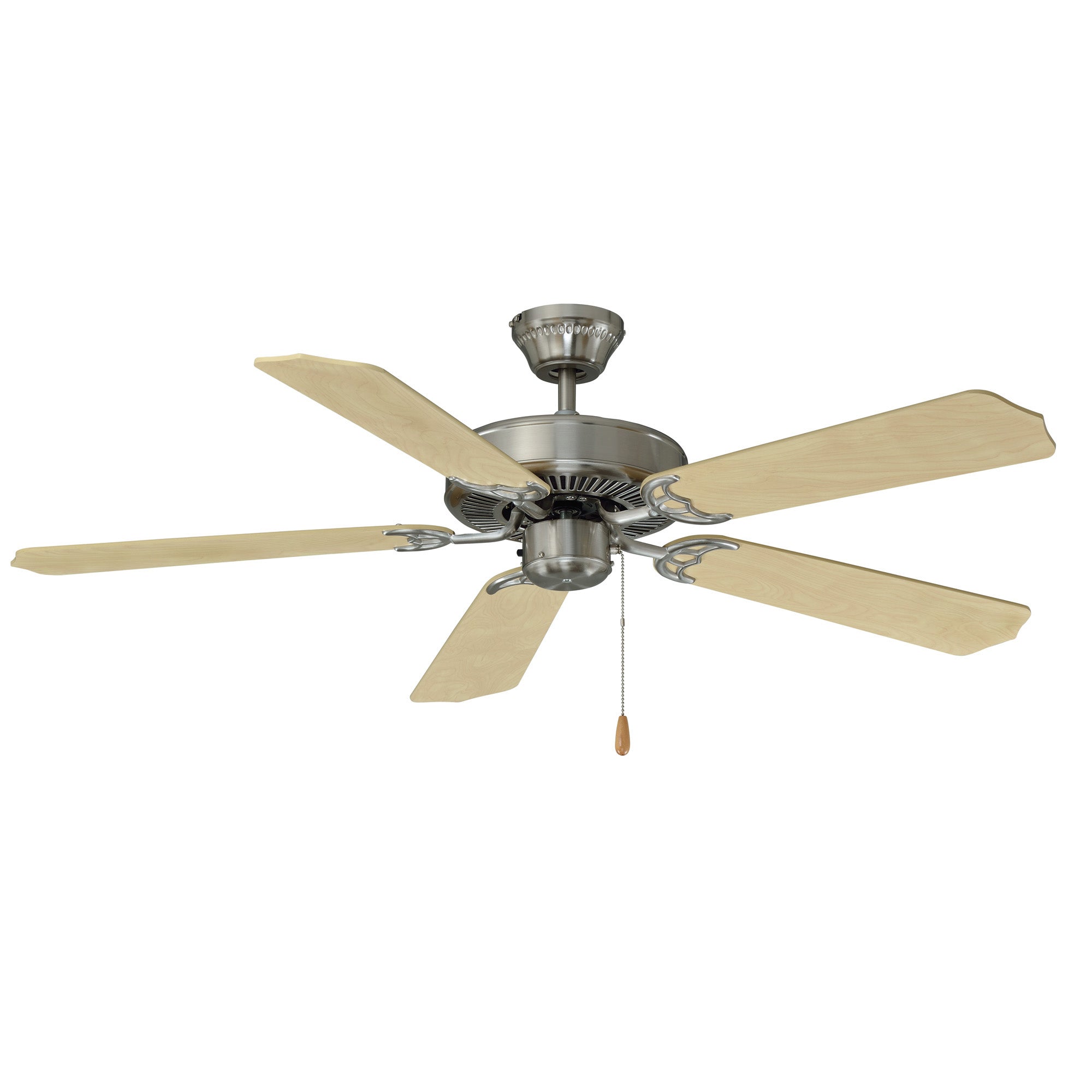 52 Inch Royal Star Brushed Nickel Indoor Ceiling Fan 5-Blade Reversible