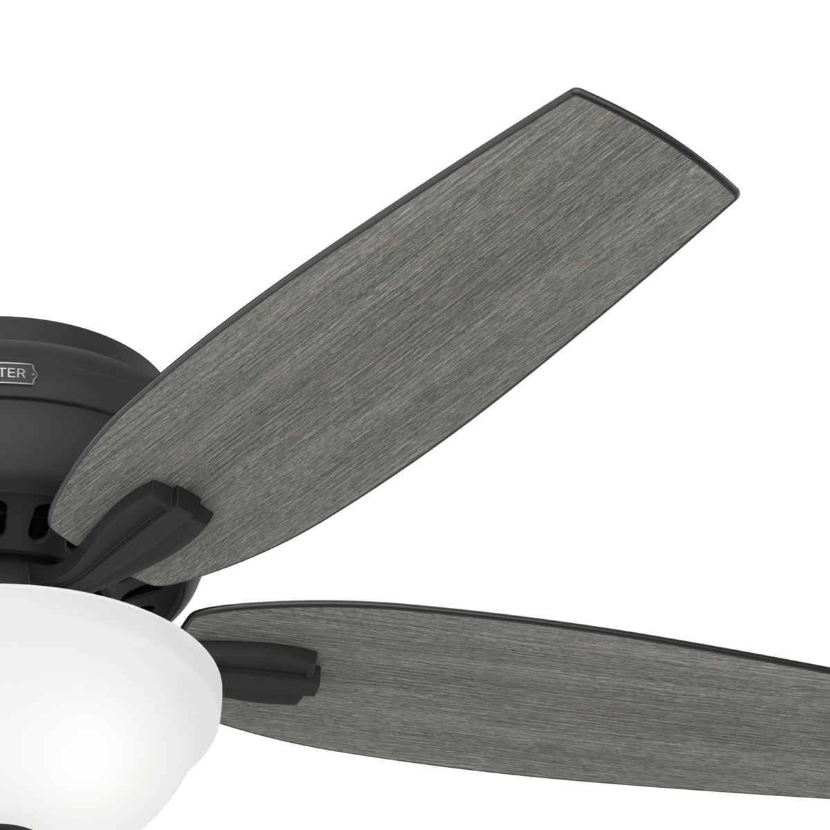 52 inch Newsome Matte Black Low Profile Ceiling Fan with LED Light Kit and Pull Chain