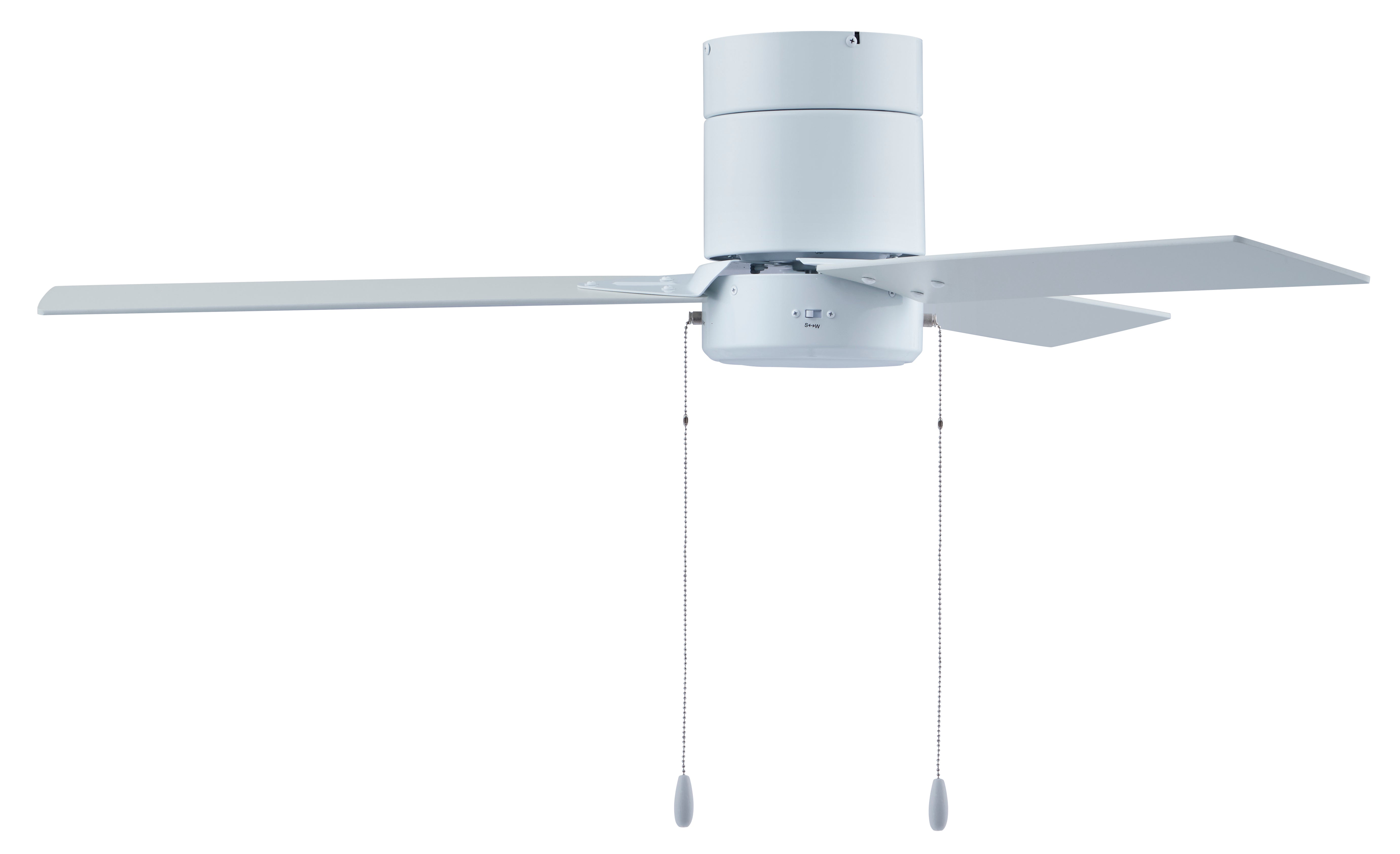 52 Inch Sabio AC White Indoor Ceiling Fan 3-Blade Reversible
