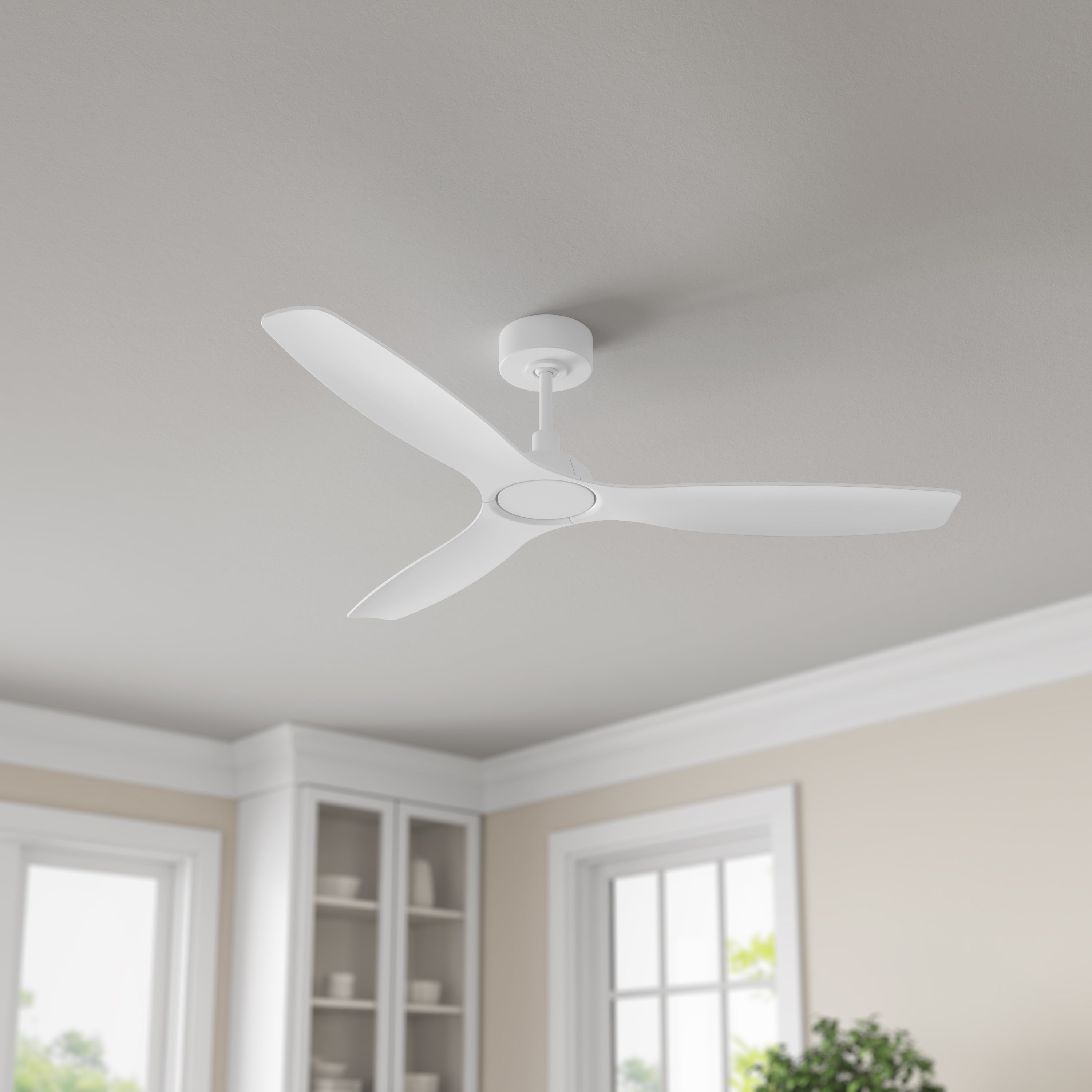 Cirova 52'' 3 Blades Matte White Indoor DC Ceiling Fan With Remote