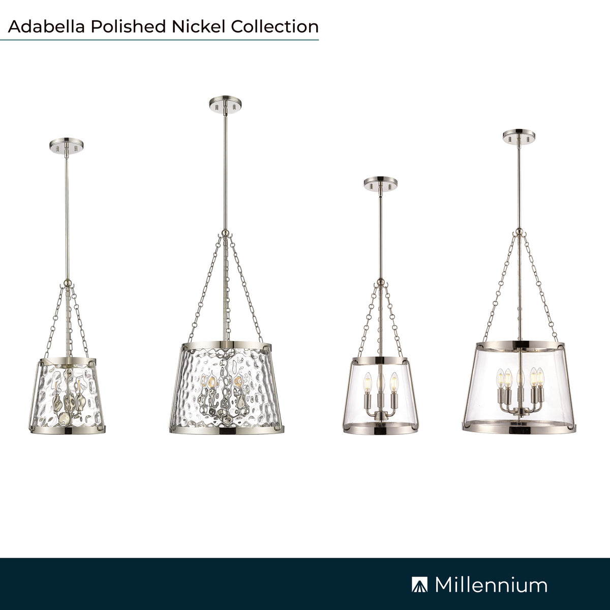 29.88'' Adabella Polished Nickel 5 Light Pendant