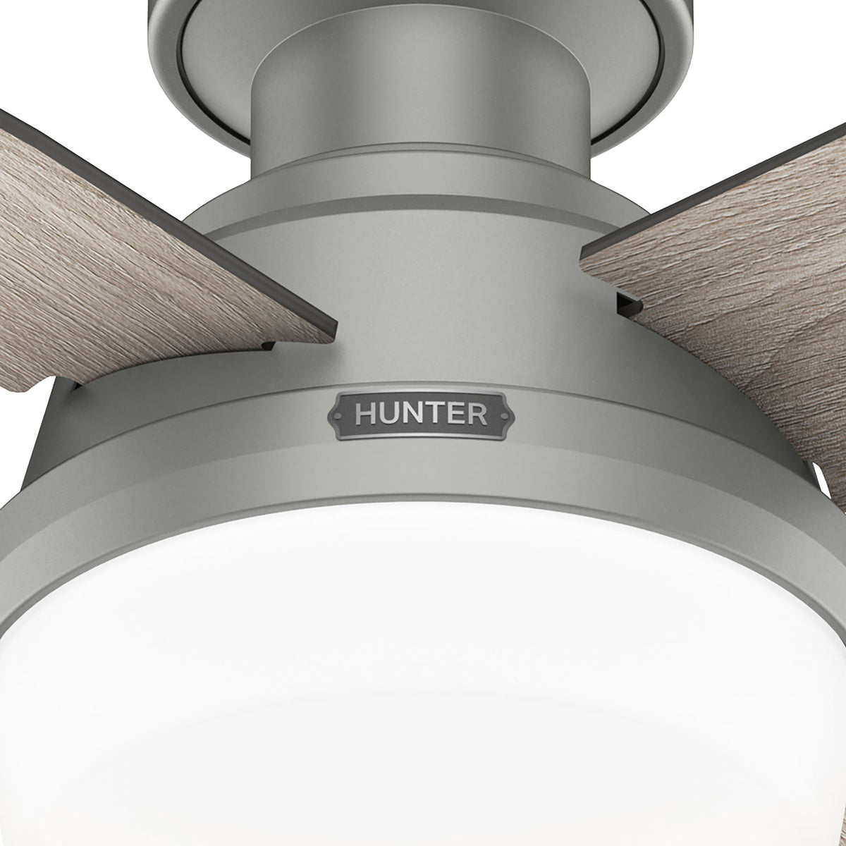 44 inch Dempsey Matte Silver Low Profile Ceiling Fan with LED Light Kit and Handheld Remote