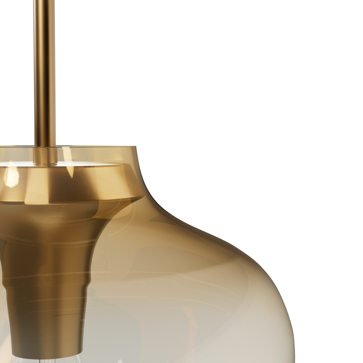 Vidria 12-inch 1-light Alturas Gold Pendant with Amber Iridescent Glass