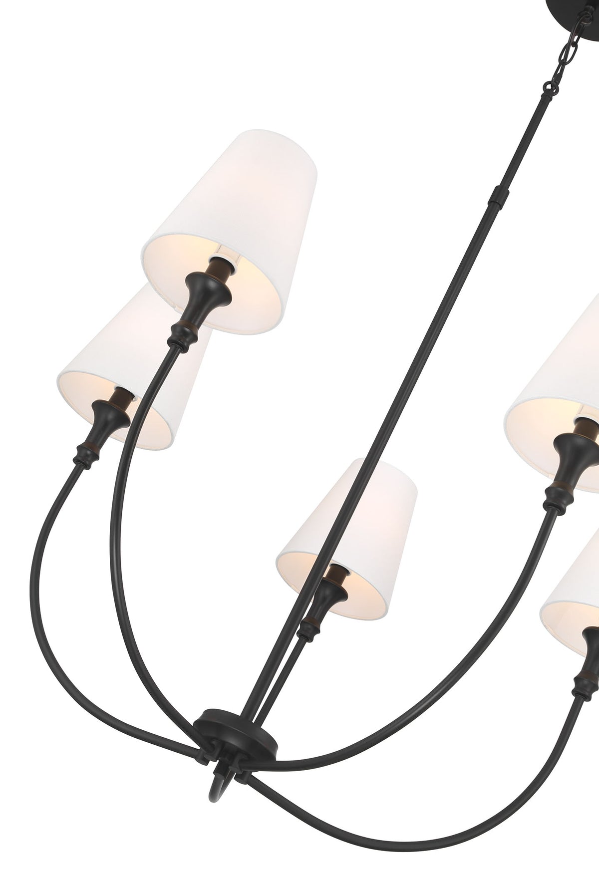 32.5'' Mairbourne Matte Black 5 Light Chandelier