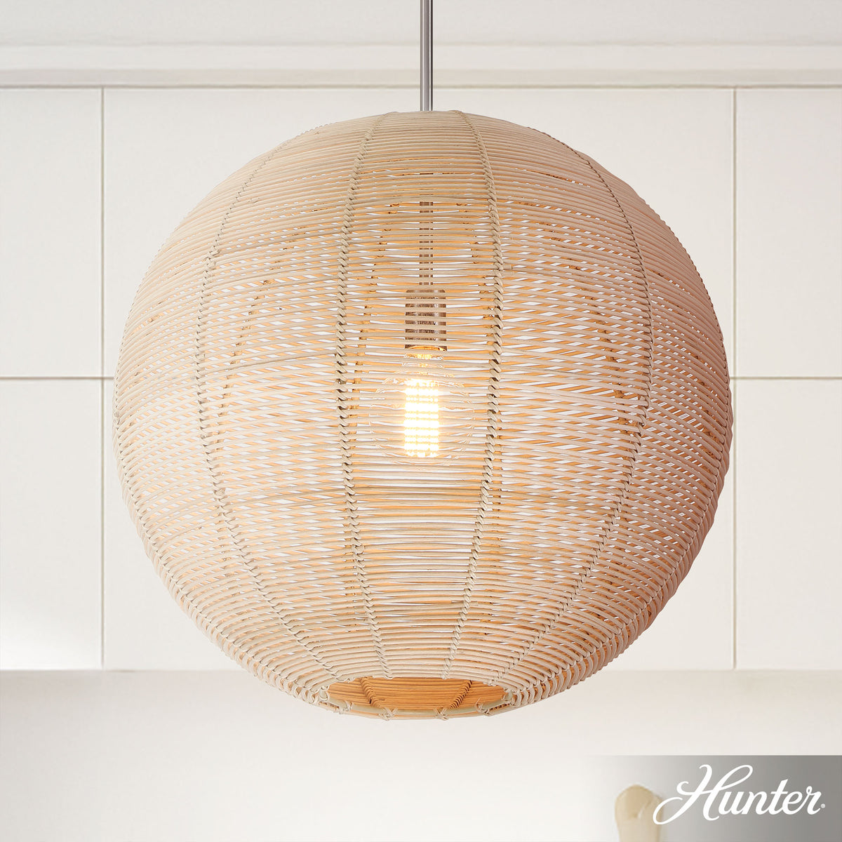 Xidane 12-inch 1-light Brushed Nickel Globe Pendant with Clear Glass