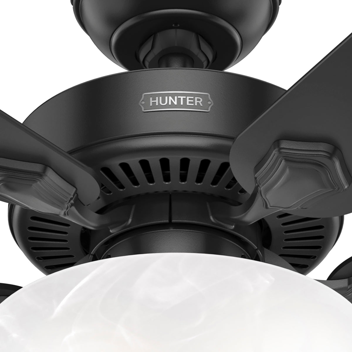 44 inch Swanson ENERGY STAR® Matte Black Ceiling Fan with LED Light Kit and Pull Chain