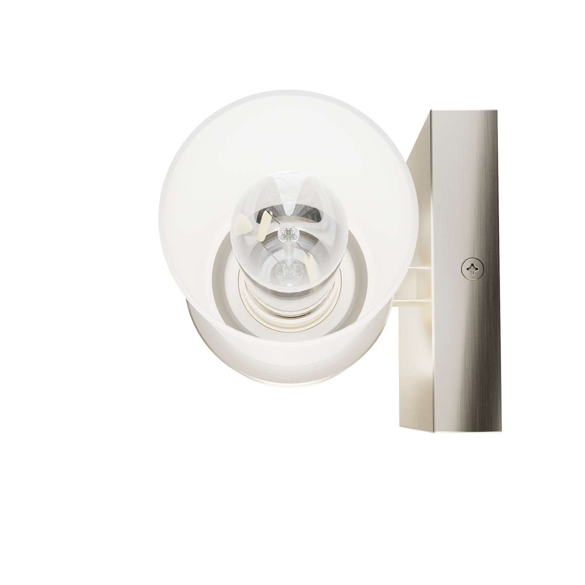 Lenlock 16-inch 2-light Brushed Nickel Vanity Light with Cased White Glass