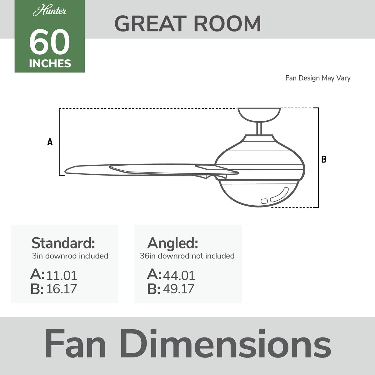 60 inch Aerodyne Wi-Fi ENERGY STAR® Matte Black Ceiling Fan with LED Light Kit and Handheld Remote