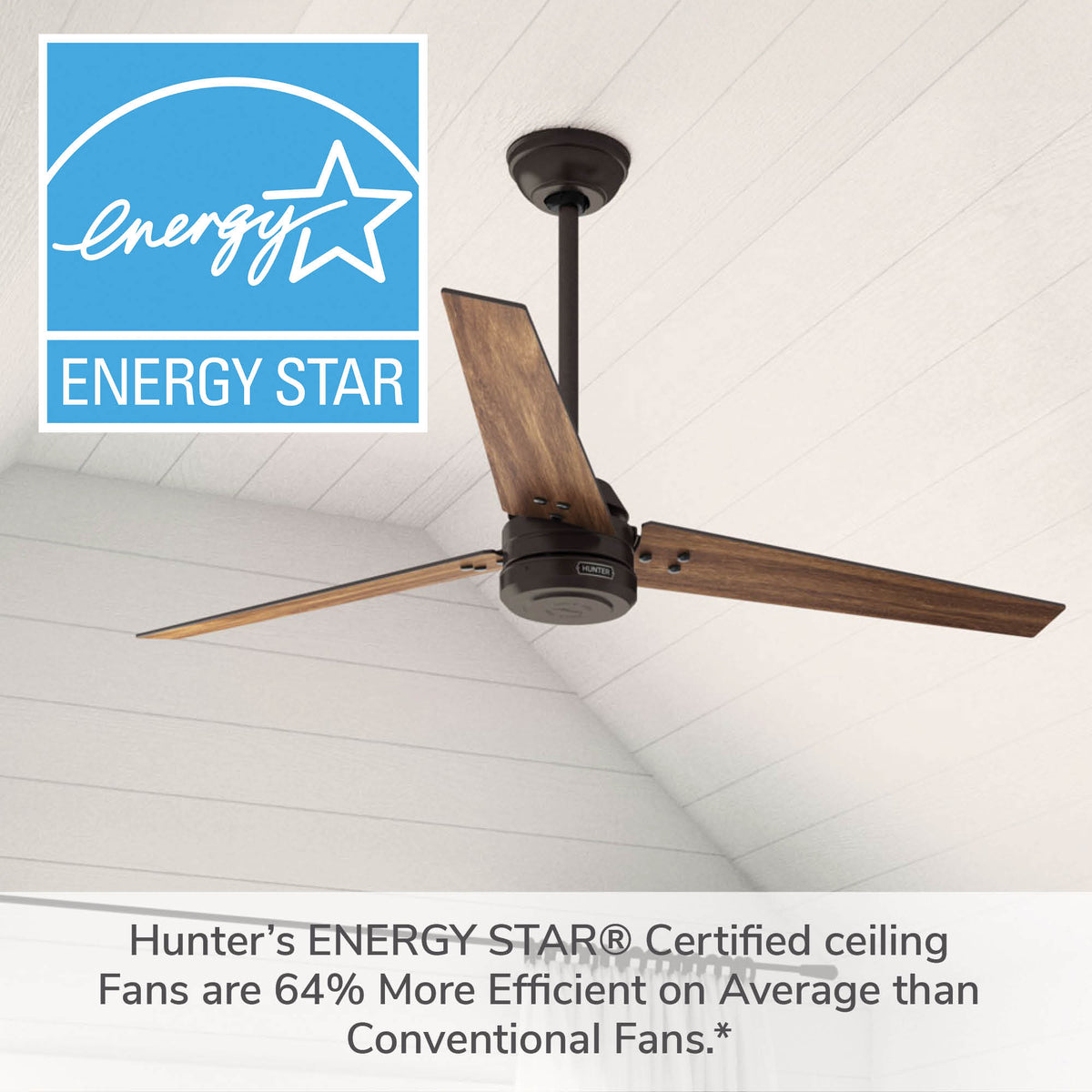 60 inch Cassius ENERGY STAR® Premier Bronze Damp Rated Ceiling Fan and Wall Control