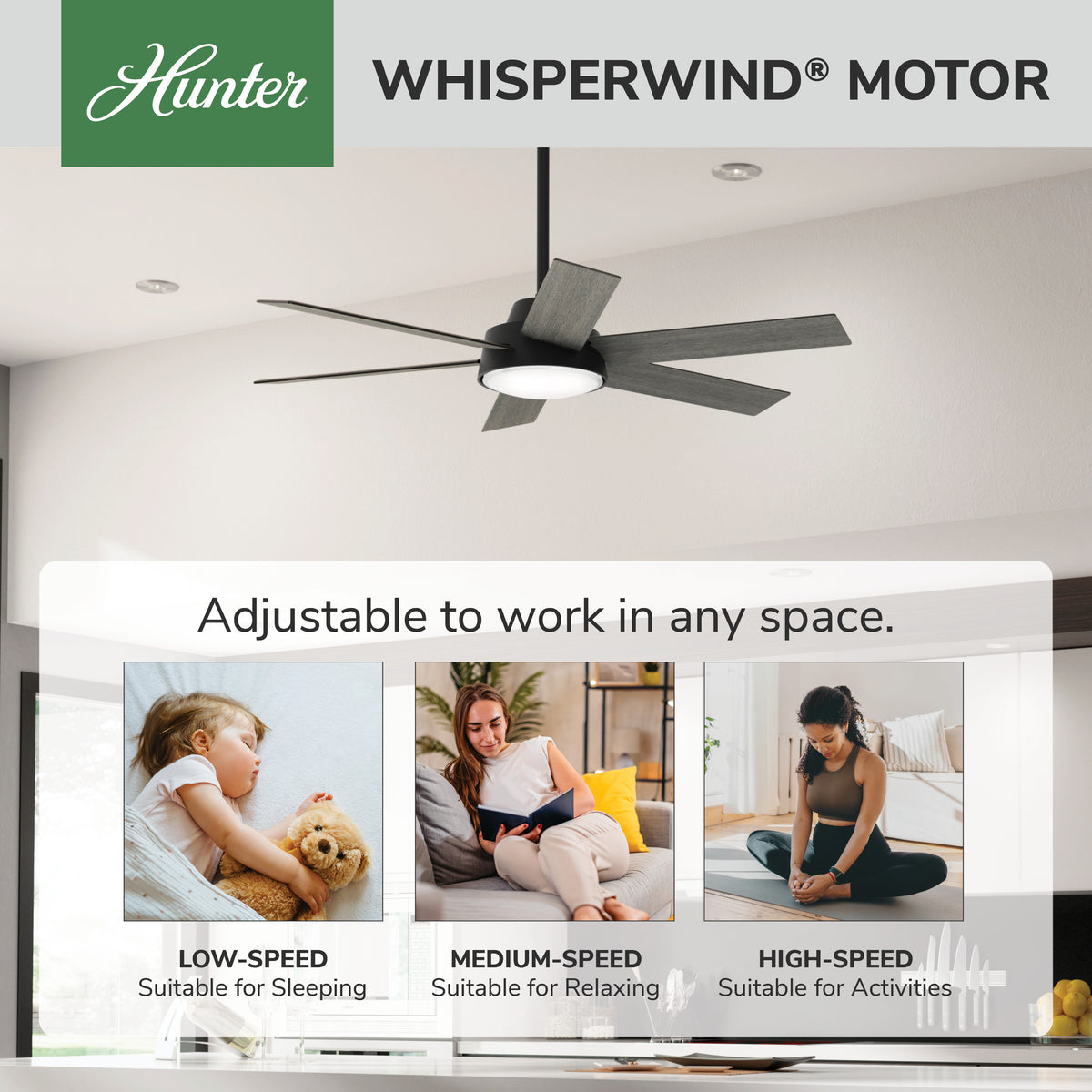 52 inch Donatella Matte Black Ceiling Fan with LED Light Kit and Handheld Remote