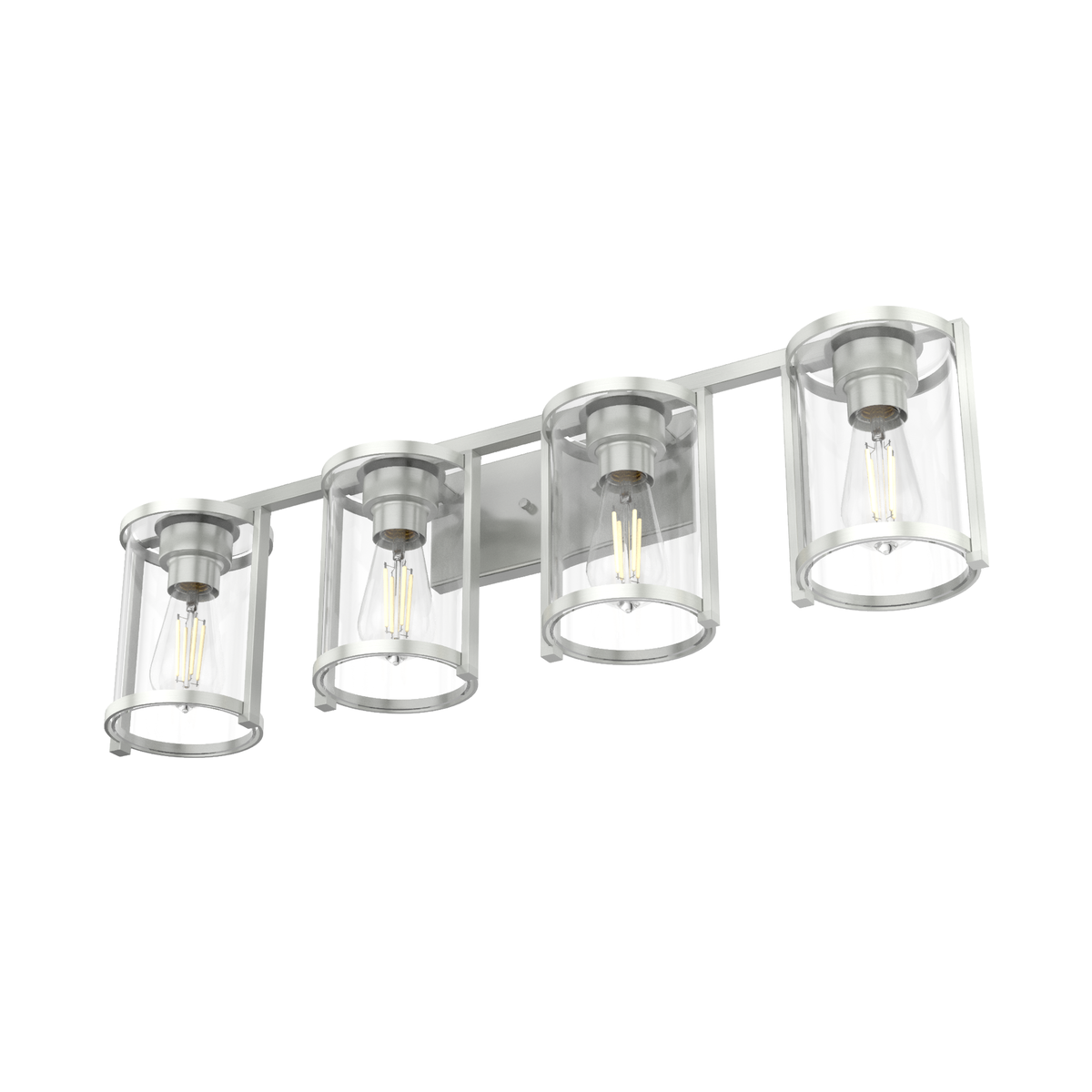 Astwood 33.25-inch 4-light Brushed Nickel Vanity Light with Clear Glass