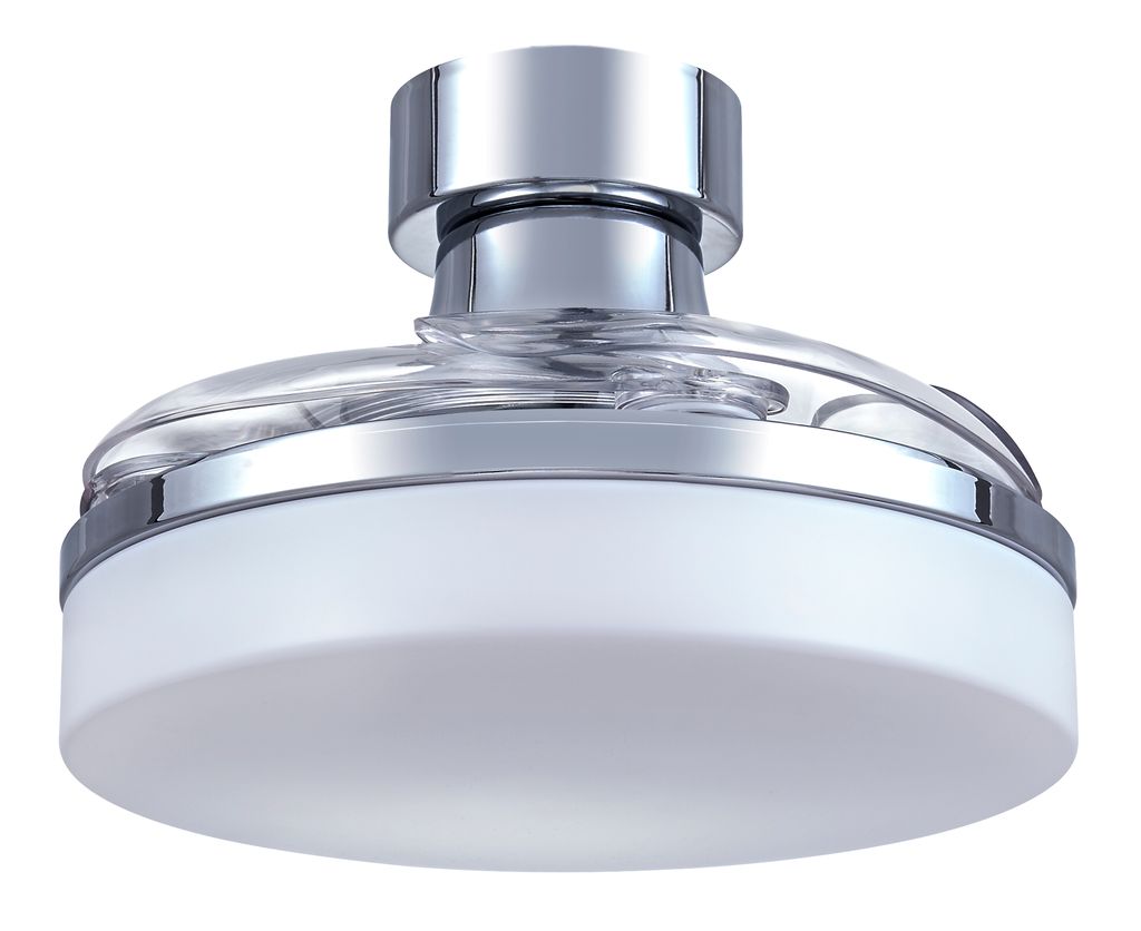36 Inch Chrome Retractable Blade Ceiling Fan