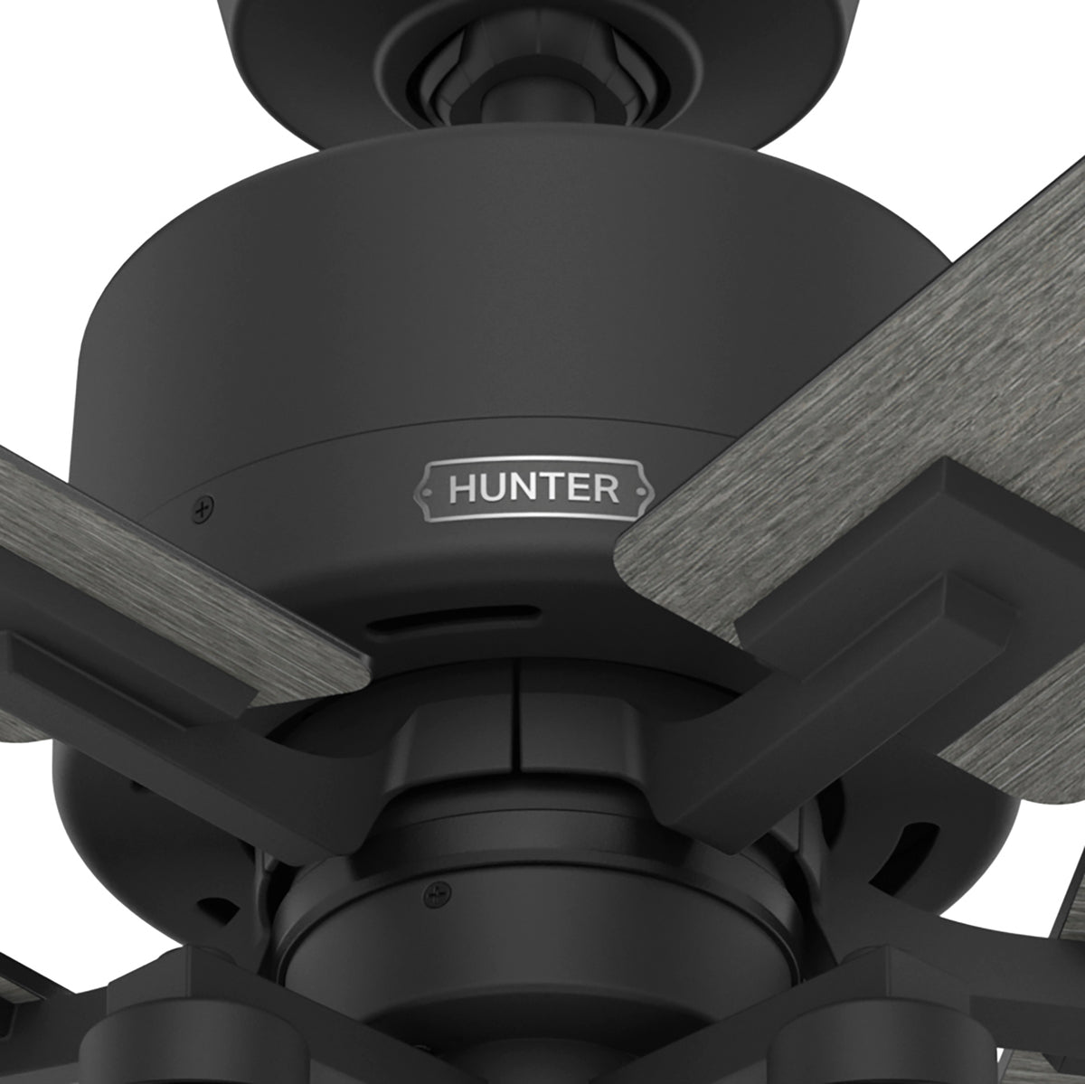 52 inch Techne Wi-Fi HunterExpress Matte Black Ceiling Fan with LED Light Kit and Handheld Remote