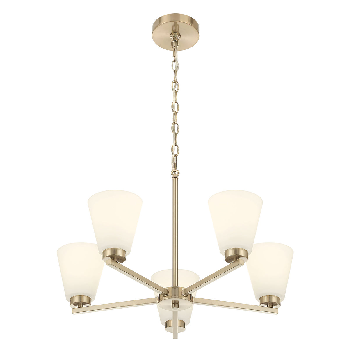 14.75'' Strayhan Modern Gold 5 Light Chandelier
