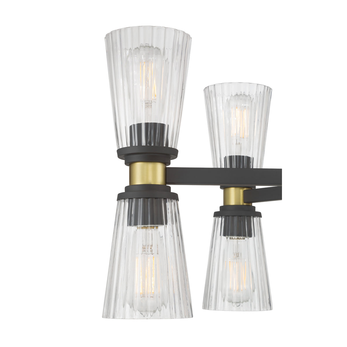 13.5'' Lustria Matte Black 12 Light Chandelier