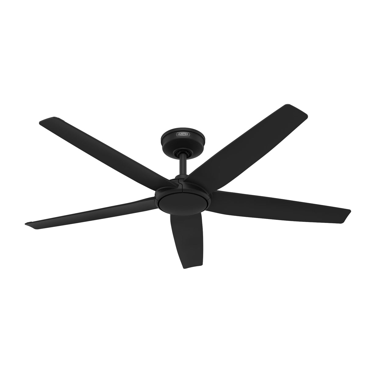 52 inch Zentech Wi-Fi ENERGY STAR® Matte Black Damp Rated Ceiling Fan with LED Light Kit and Handheld Remote