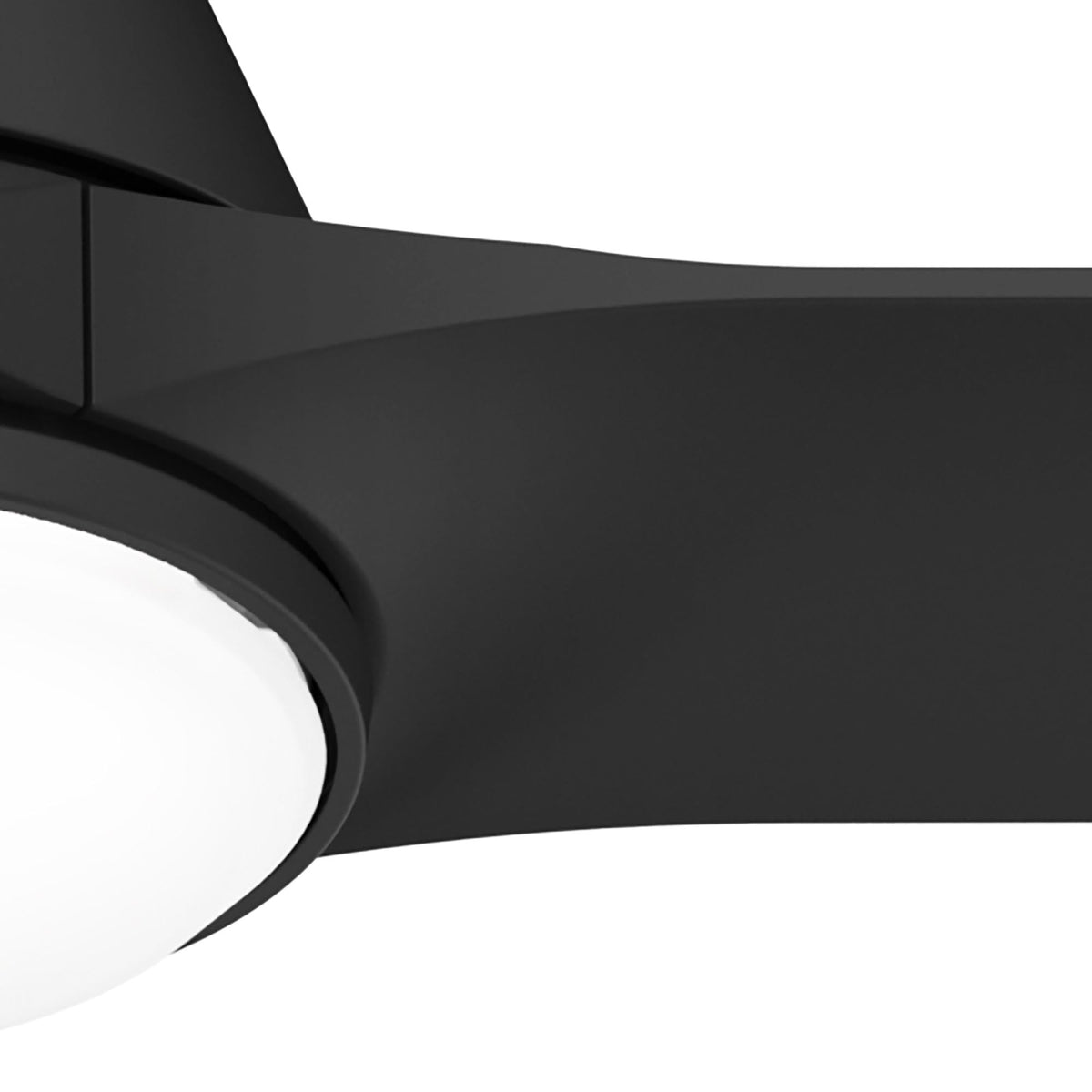 52 inch Aeronaut Wi-Fi ENERGY STAR® Matte Black Damp Rated Ceiling Fan with LED Light Kit and Handheld Remote