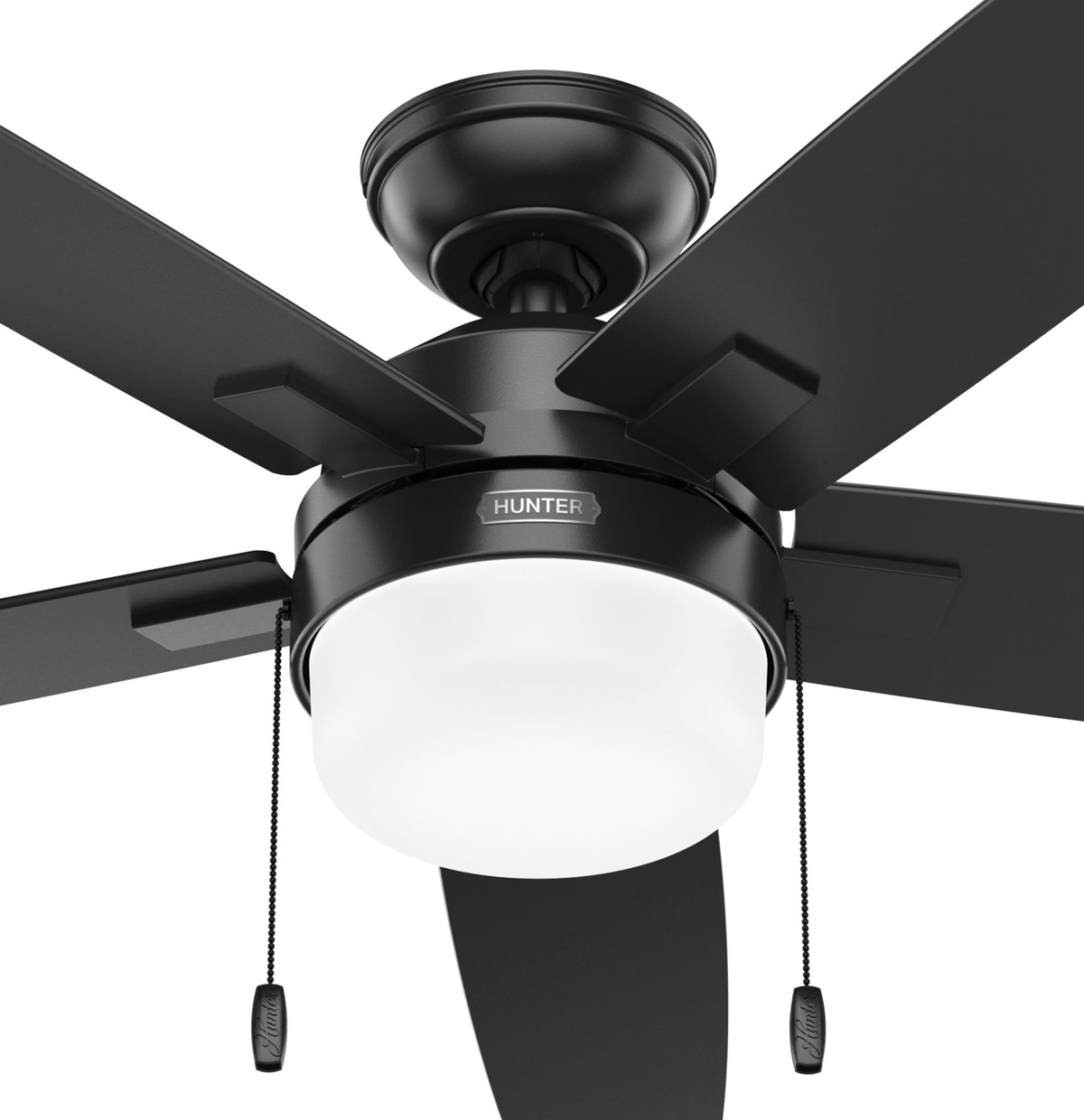 52 inch Anisten ENERGY STAR® Matte Black Ceiling Fan with LED Light Kit and Pull Chain