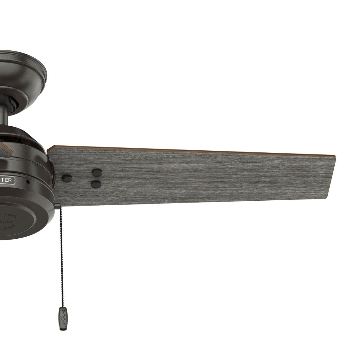 44 inch Cassius Noble Bronze Damp Rated Ceiling Fan and Pull Chain