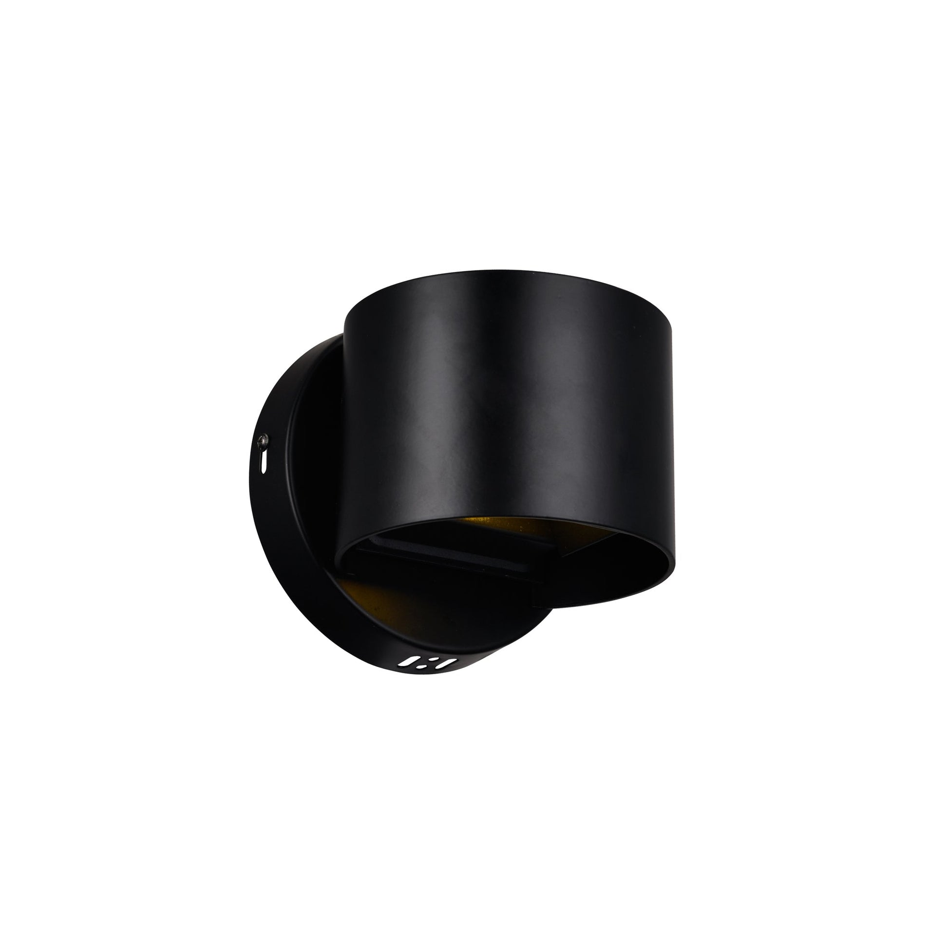 Lilliana Round Black Wall Sconce Integrated LED Fixture