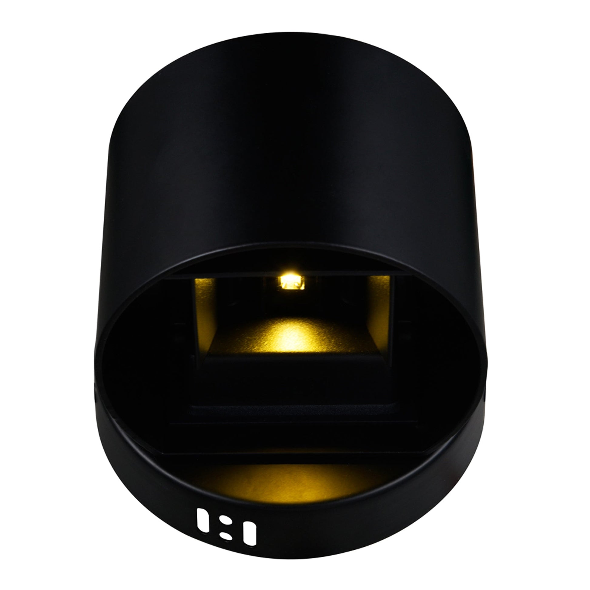Lilliana Round Black Wall Sconce Integrated LED Fixture
