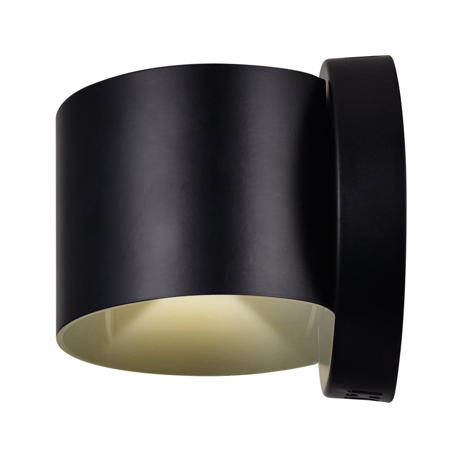 Lilliana Round Black Wall Sconce Integrated LED Fixture