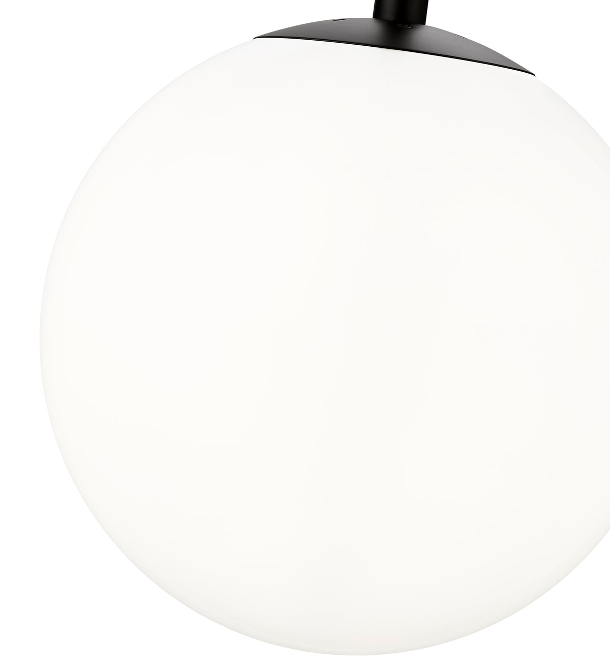 12-inch Kairo Matte Black 1-Light Shiny Opal Glass Pendant Light