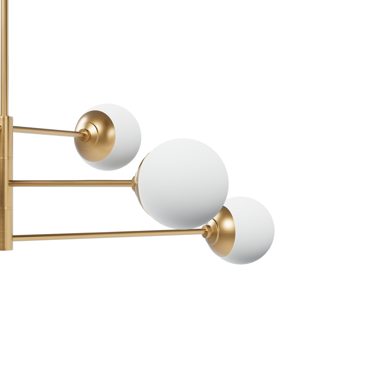 Hepburn 48-inch 6-light Alturas Gold Chandelier with Cased White Glass