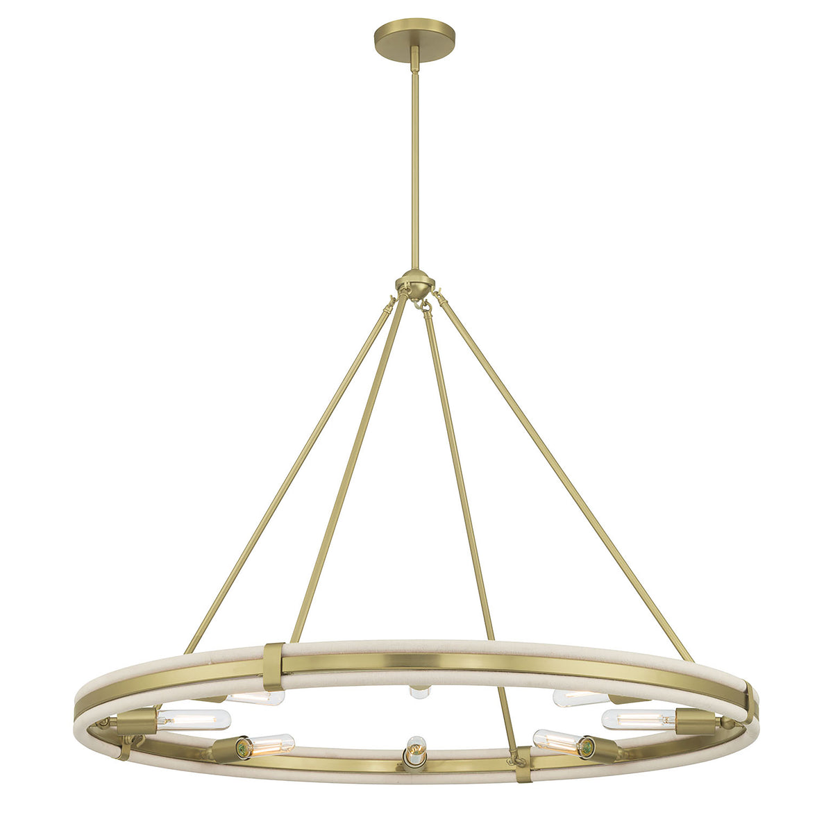 29'' Rovessa Vintage Brass 6 Light Chandelier