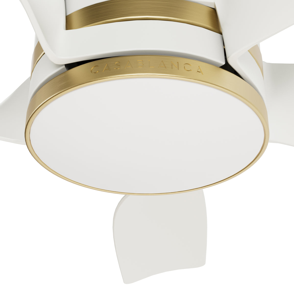 Casablanca 52 inch Julia ENERGY STAR® Fresh White Damp Rated Ceiling Fan with LED Light Kit and Wall Control