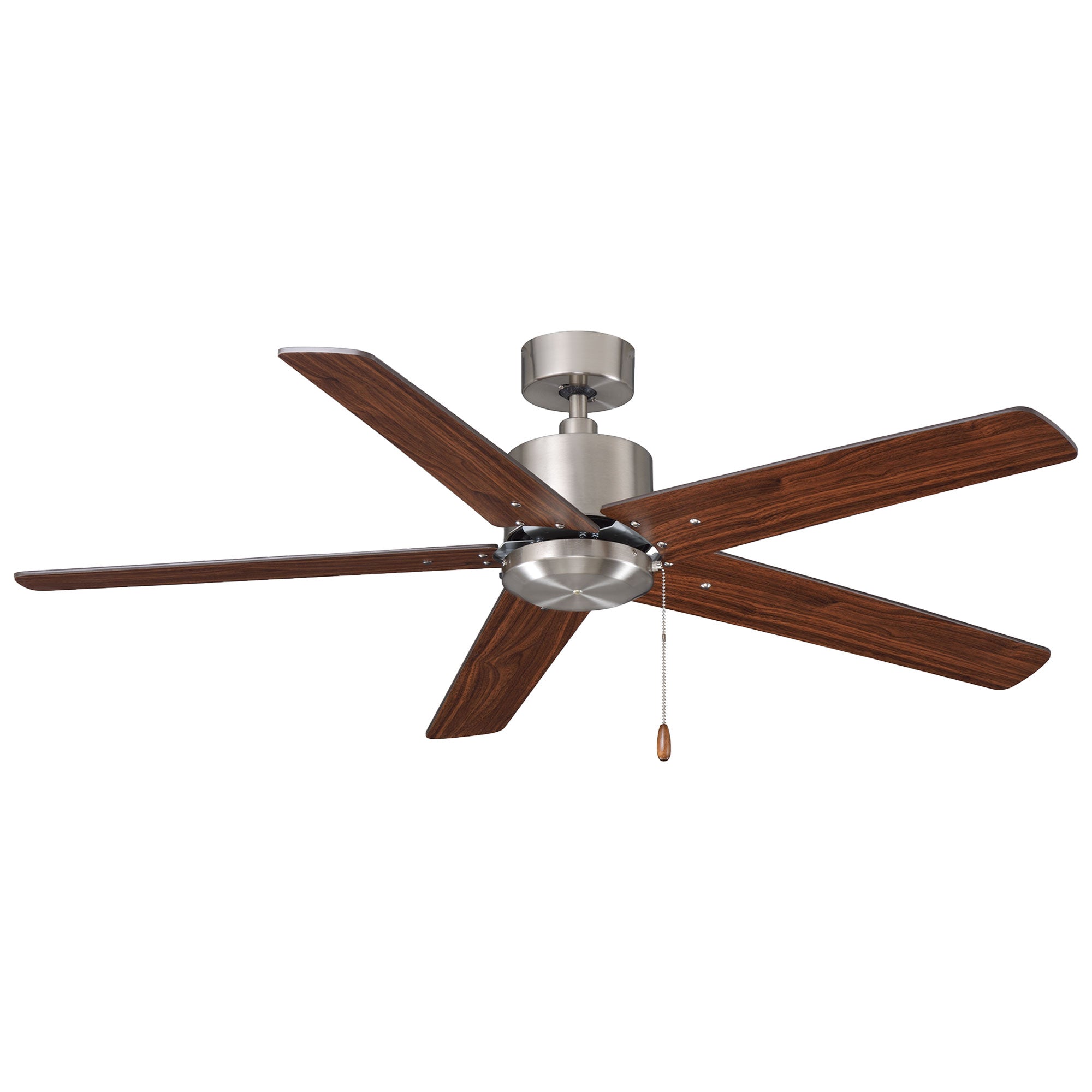 52 Inch Aldea VI AC Brushed Nickel Indoor Reversible Ceiling Fan 5-Blade