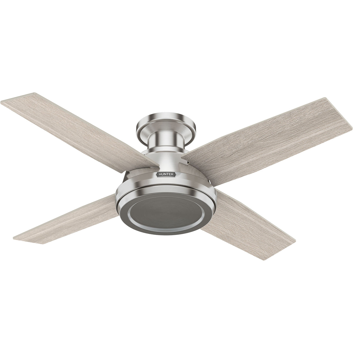 44 inch Dempsey Brushed Nickel Low Profile Ceiling Fan and Handheld Remote