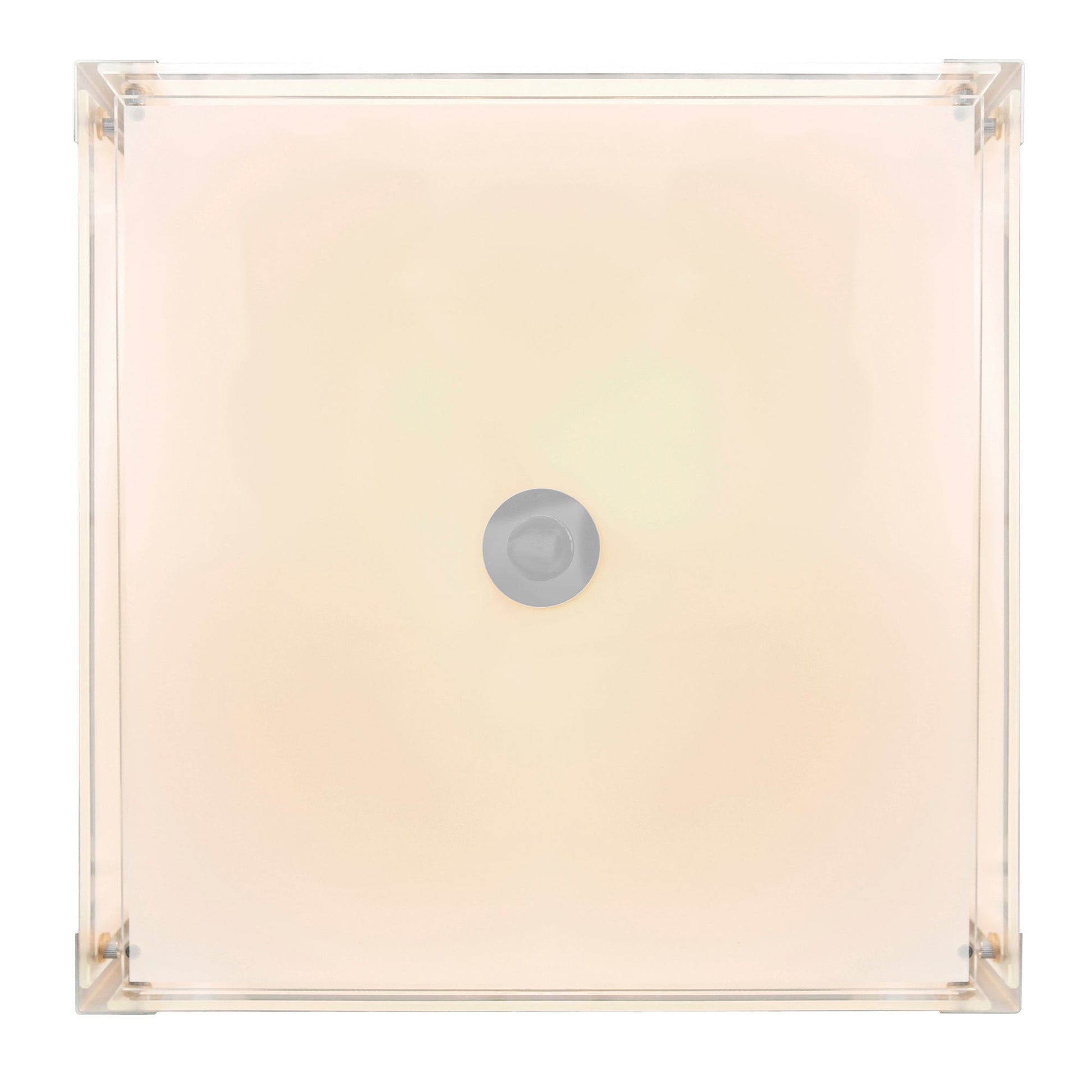 Lucie 3 Light 14in Chrome Flush Mount Square Drum Shade