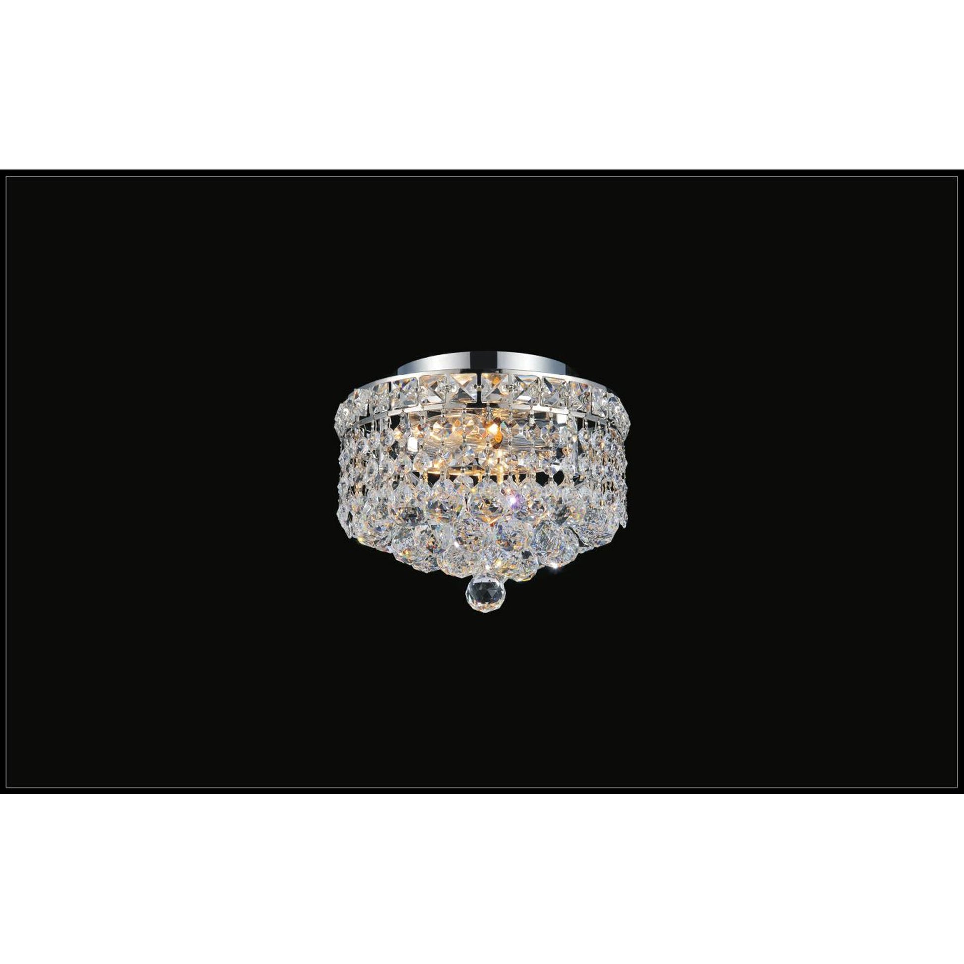 Luminous 2 Light Chrome Flush Mount Ceiling Fixture