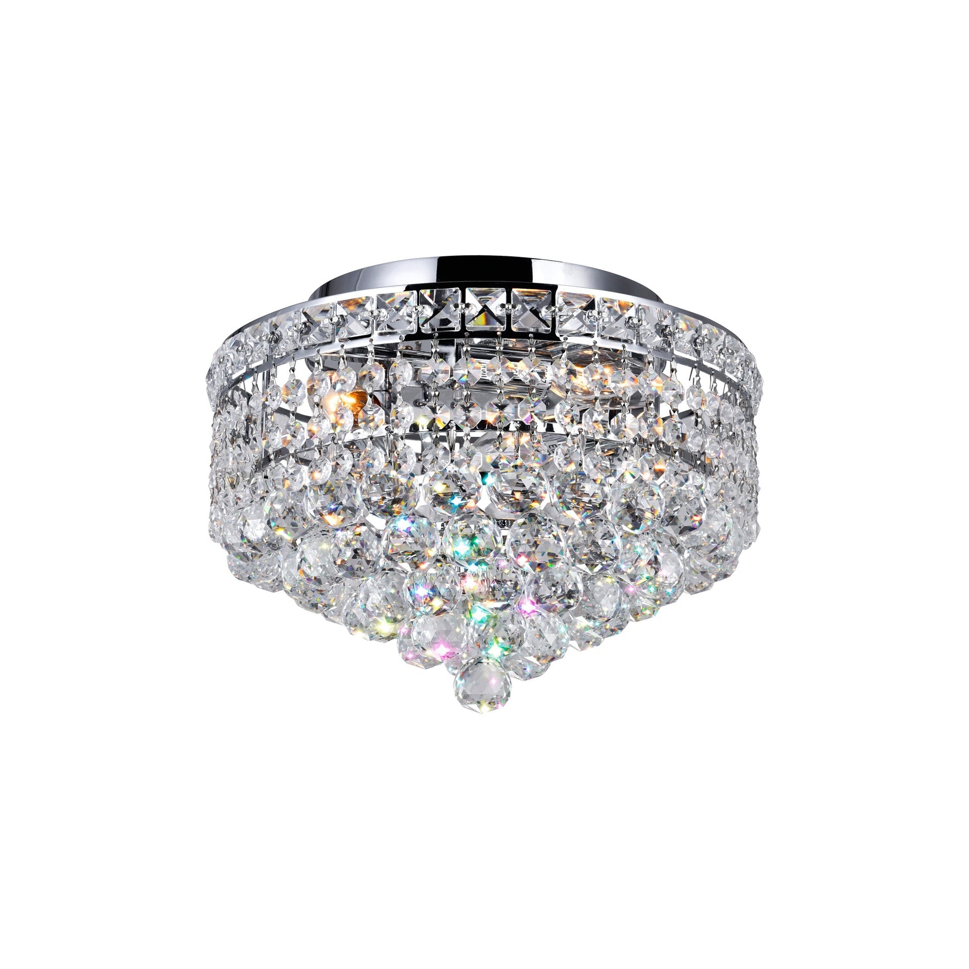 Luminous 3 Light Chrome Flush Mount Ceiling Fixture