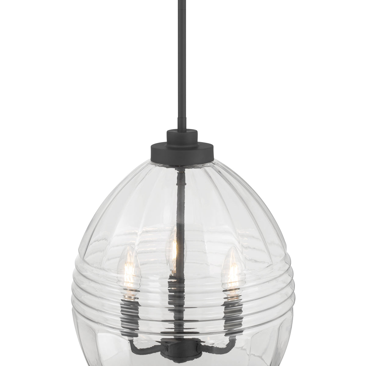 15.25'' Miravelle Matte Black 3 Light Pendant