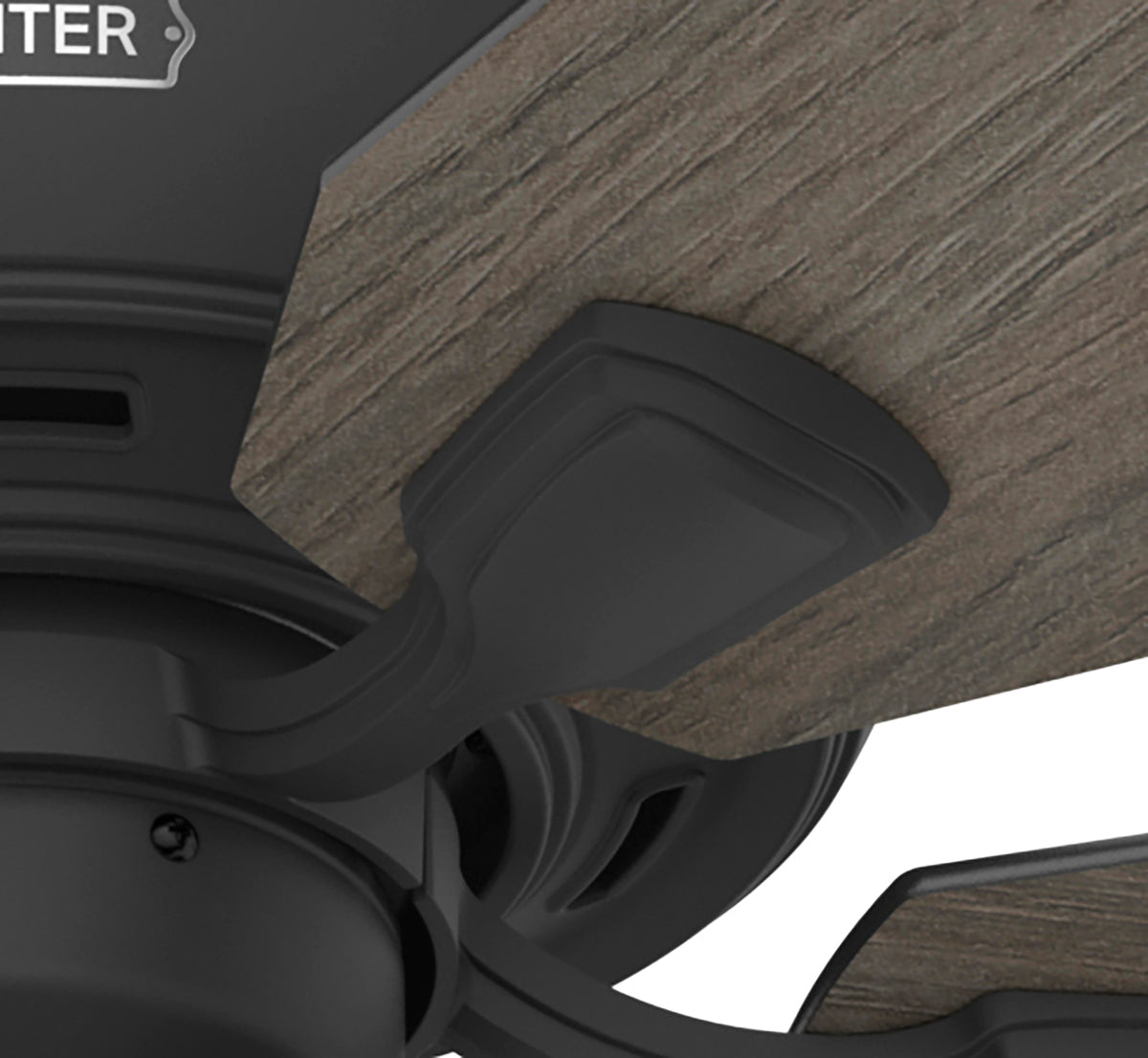 52 inch Rosner Matte Black Ceiling Fan with LED Light Kit and Pull Chain