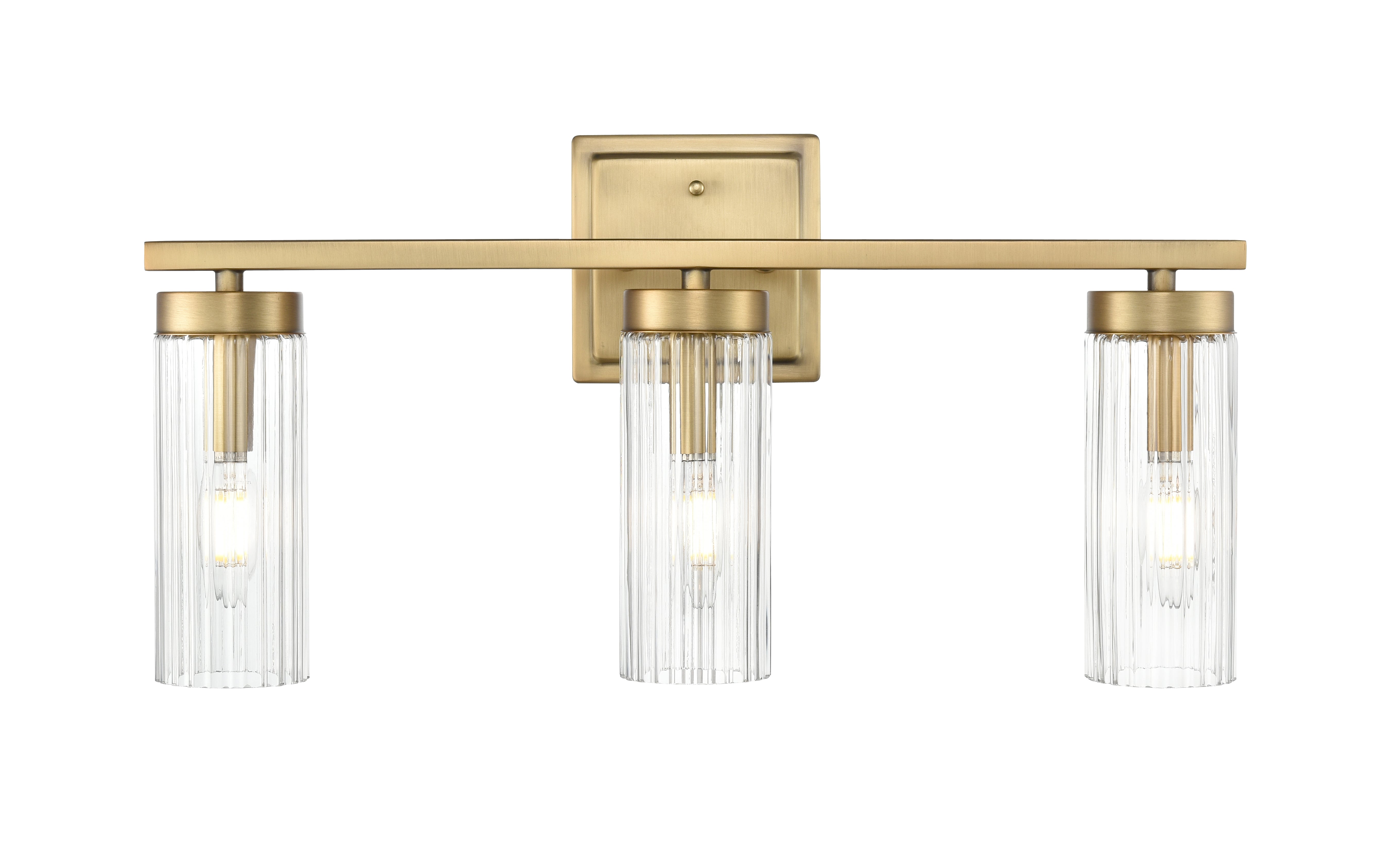 21'' Iversen Vintage Brass 3 Light Bath Vanity