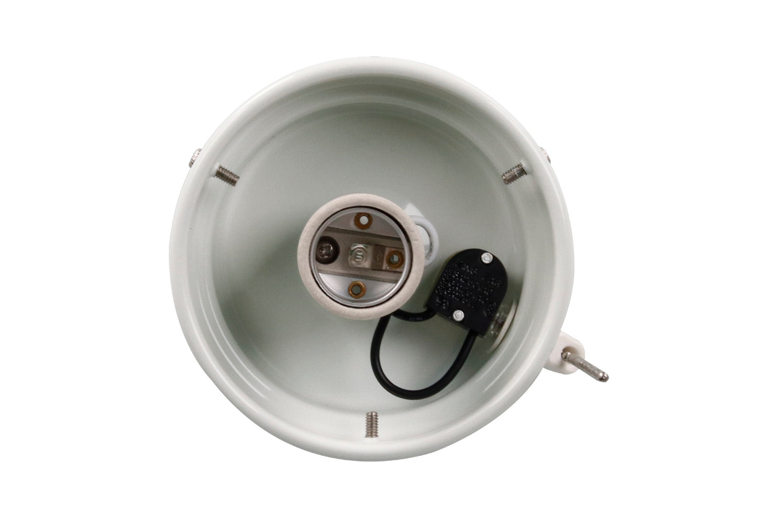4.5-inch White Outdoor Fan Light Kit Fitter